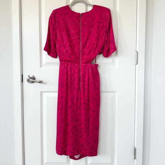 NWT Alice + Olivia Stella Cutout Midi Pink Dress - Picture 9 of 14